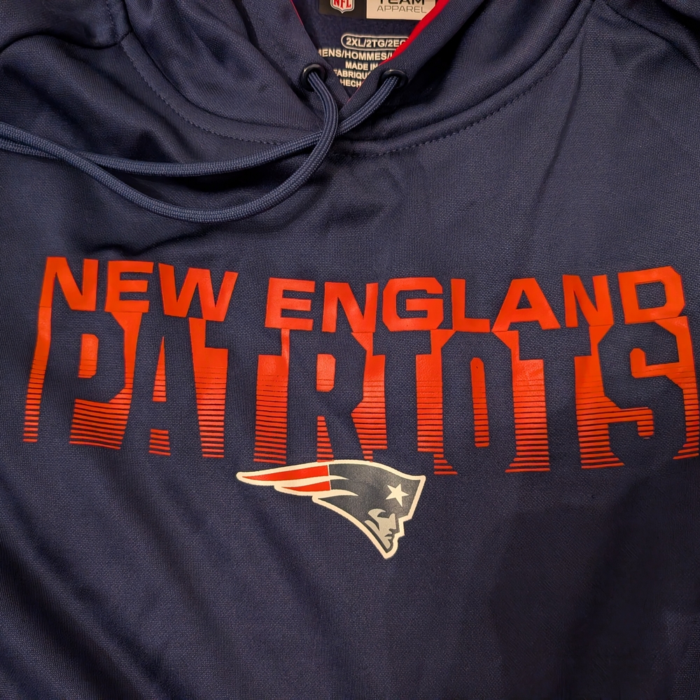 48# NFL Navy and Red Hoodie 2xl New England Patriots
